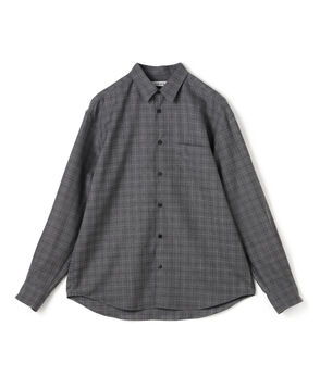 Super120's ウォッシャブルウール リラックスシャツ