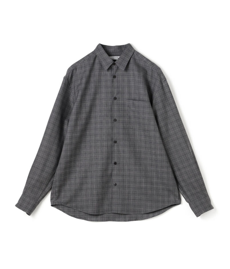 Super120's ウォッシャブルウール リラックスシャツ