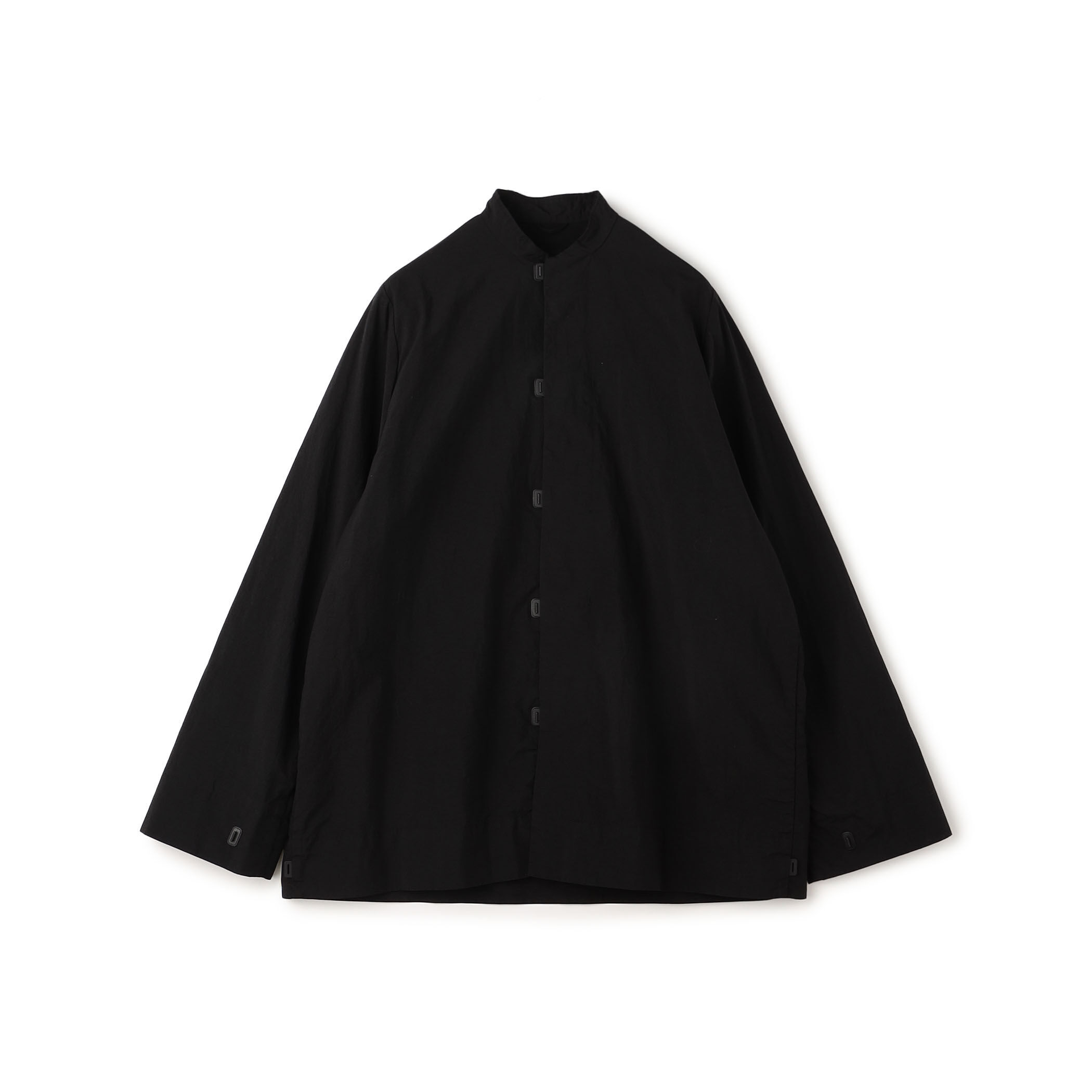 TEATORA CAPSULESNAP SHIRT P ナイロン ノーカラーシャツ