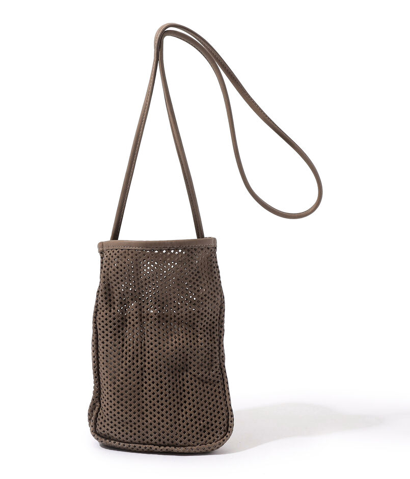 AMIACALVA WASHED LEATHER MESH POCHETTE