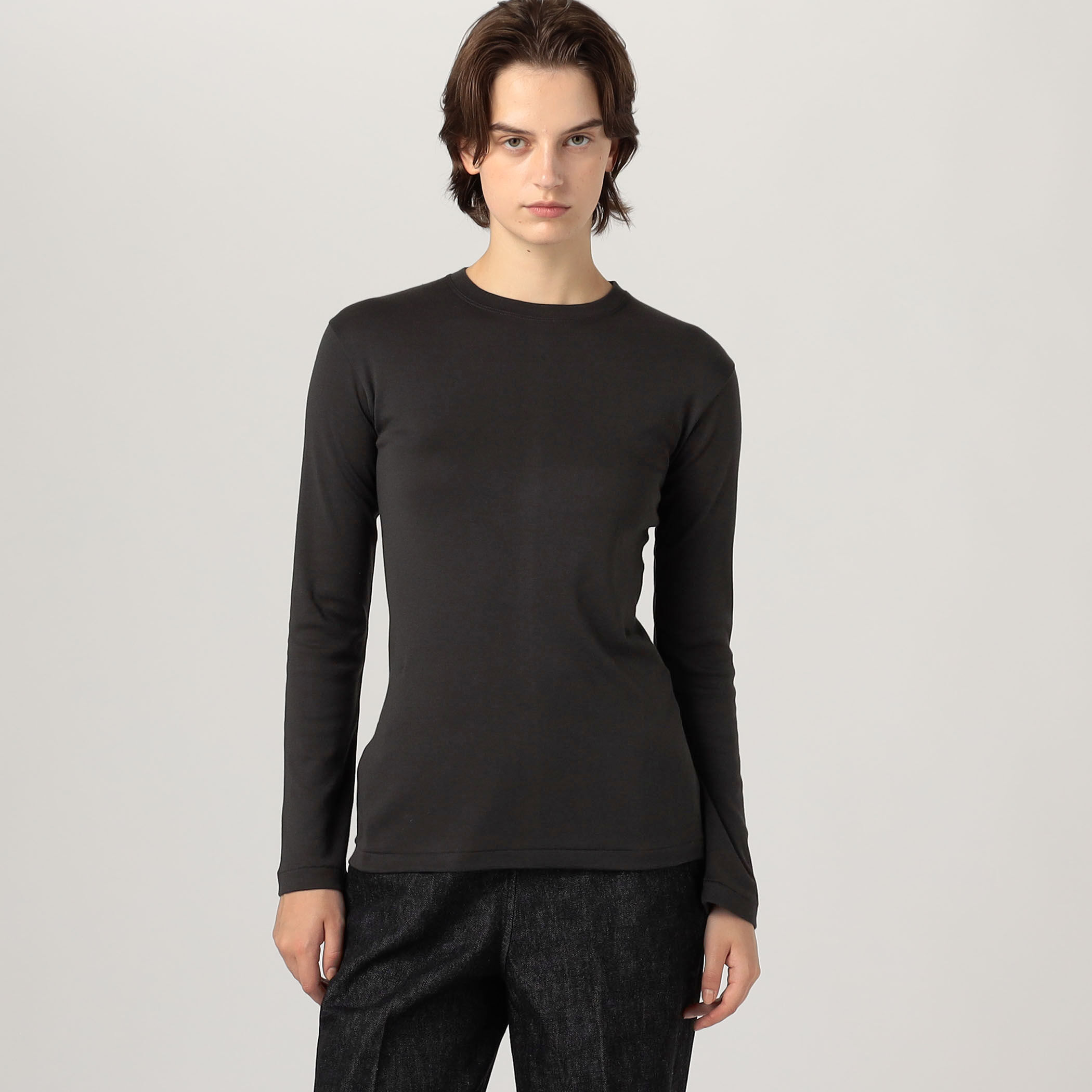 00’s Goa カットソー　　y2k グランジ 亜熱帯 Giselle Velvet Gray × Clear Rhinestone – AKIKOAOKI(アキコアオキ