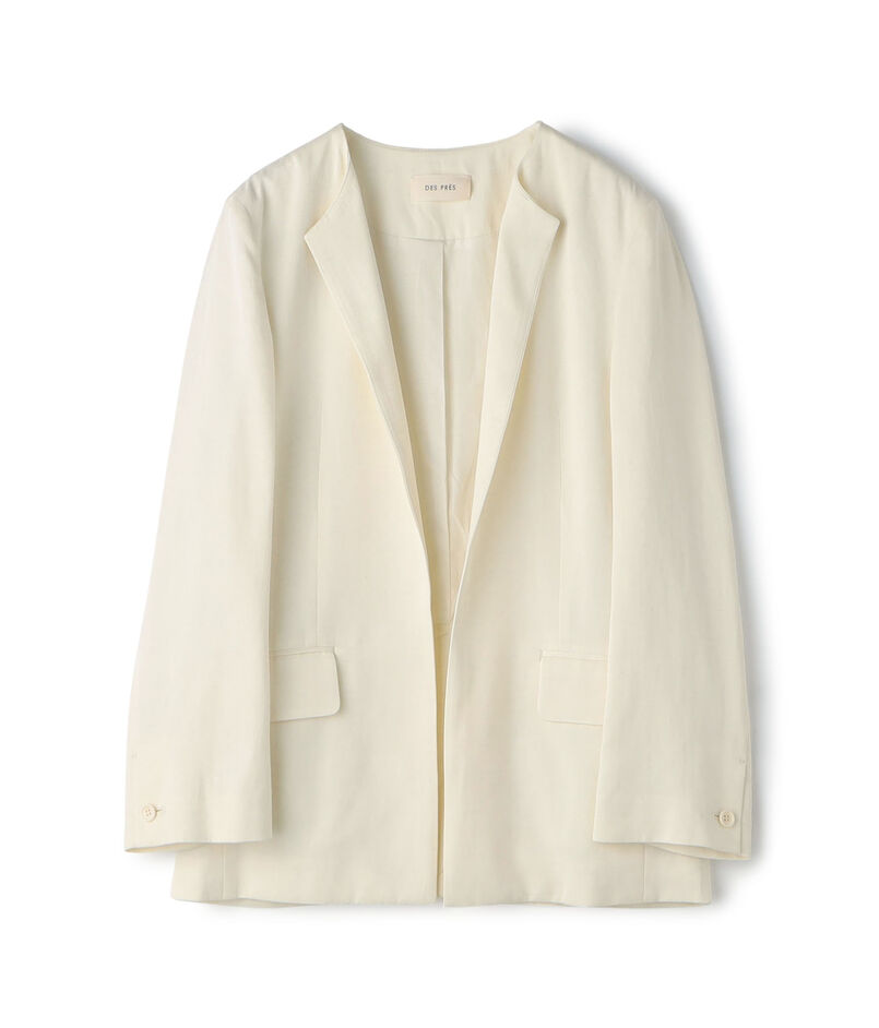 レーヨンサテン クルーネックジャケット