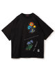 CABaN スビンコットン FLOWERSモチーフTシャツ