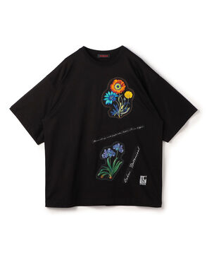 CABaN スビンコットン FLOWERSモチーフTシャツ