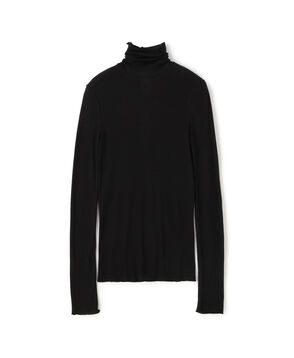 コットンシルクリブ タートルネックプルオーバー