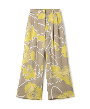 ポピープリント 2タックワイドパンツ