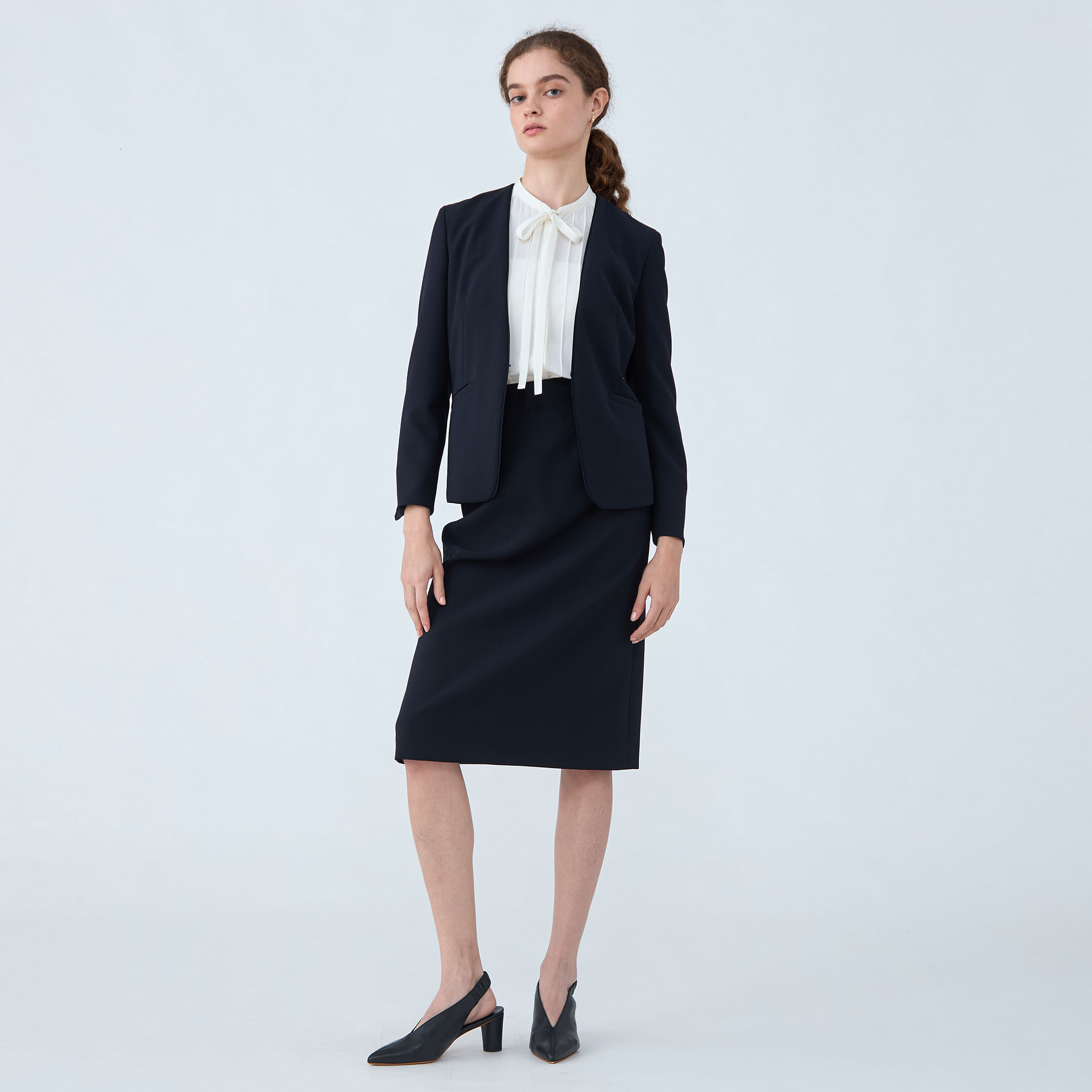 ドライダブルクロス ノーカラージャケット｜トゥモローランド 公式通販