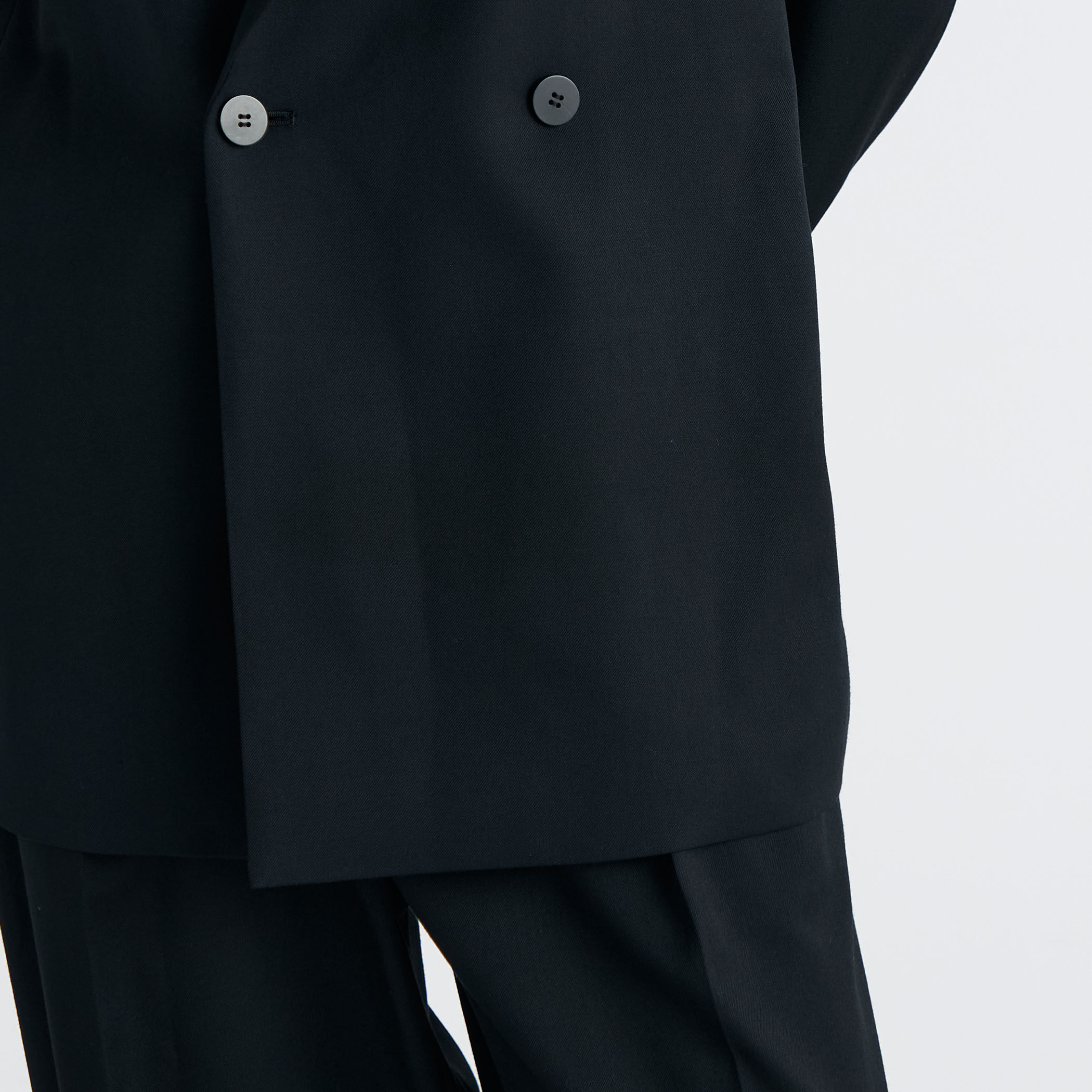 イタリア製【超希少XL】Tessuti di Sondrio　ウール　ジャケット ウール混ツイード切り替えダブルジップジャケット（その他アウター