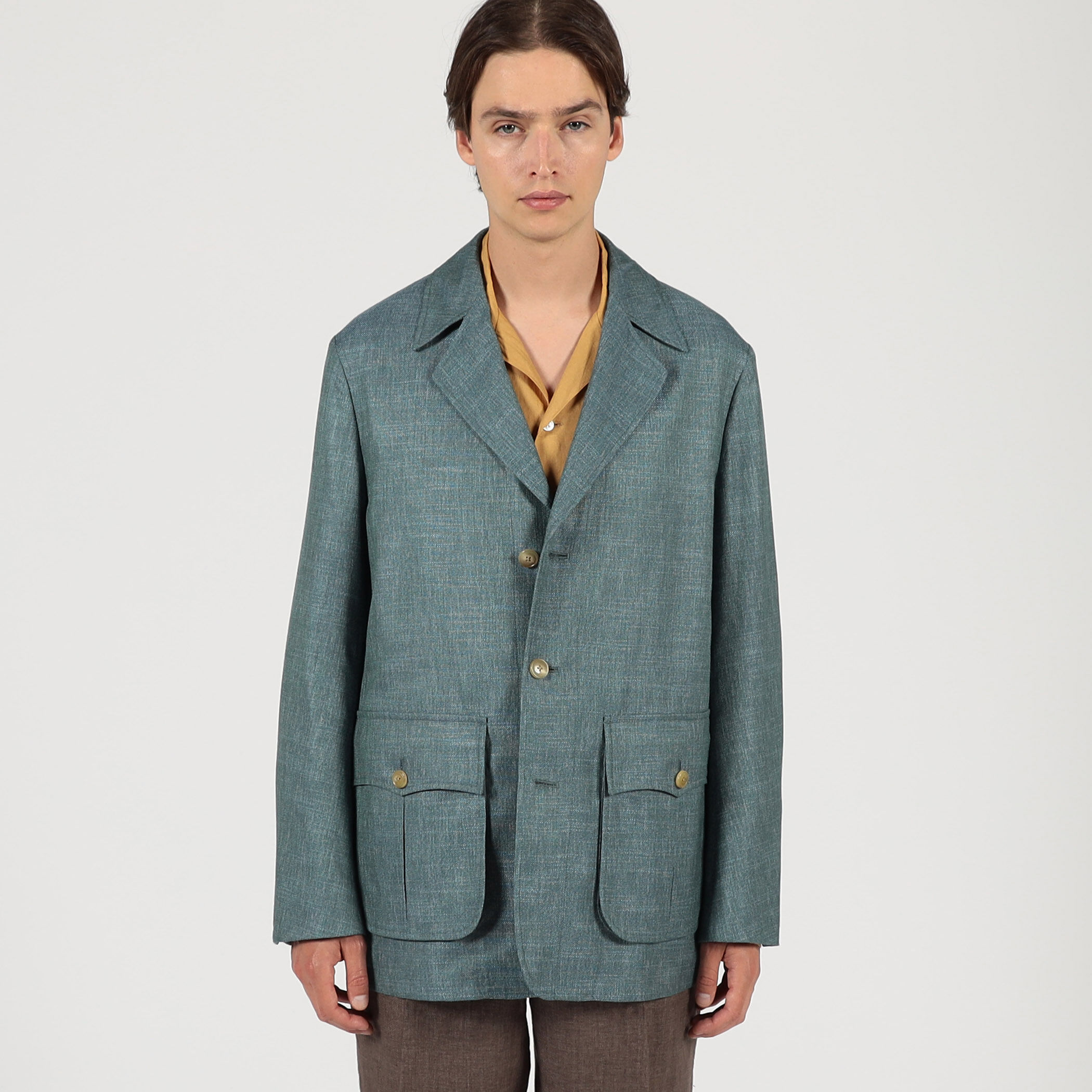 バンブーシルクコットン サファリジャケット HAVANA DORMEUIL