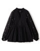 【別注】ne Quittez pas BLACK POPLIN ORGANZEシャツ