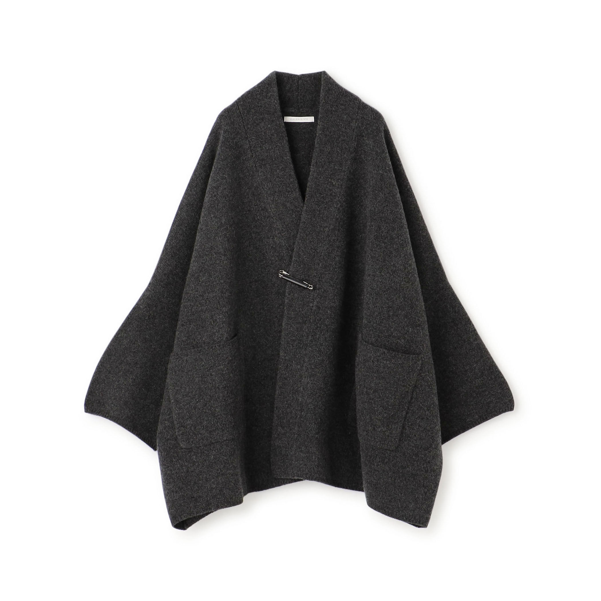 【中古】ギャルリーヴィー トゥモローランド 24AW ラムズウール ガウンジャケット コーディガン F グレー レディース ラムズウール ガウンジャケット｜トゥモローランド 公式通販