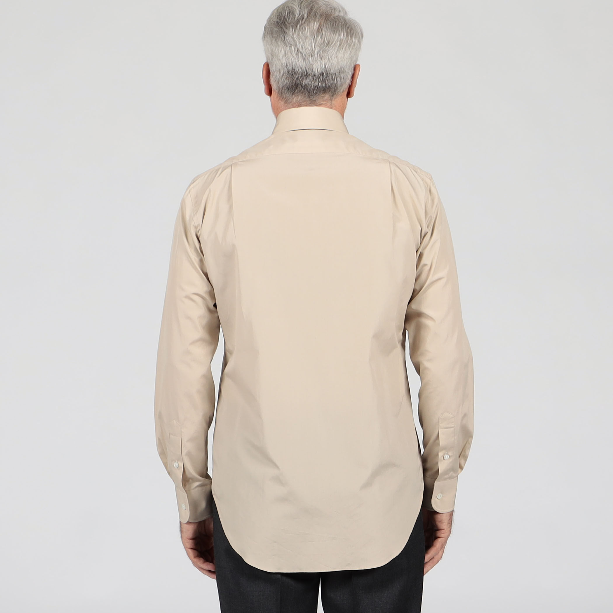 120/2コットン タブカラー ロングスリーブドレスシャツ ALMO