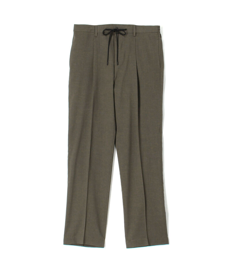 Super120's wool Polyester 1 pleated easy slacks