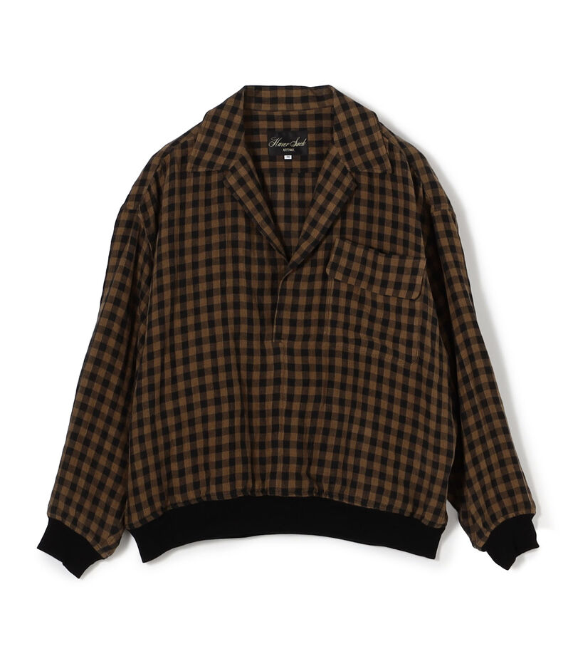 HAVERSACK ATTIRE リネン プルオーバーシャツブルゾン