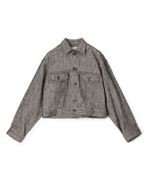 【WEB先行予約】モールヤーンヘリンボーン ショートジャケット