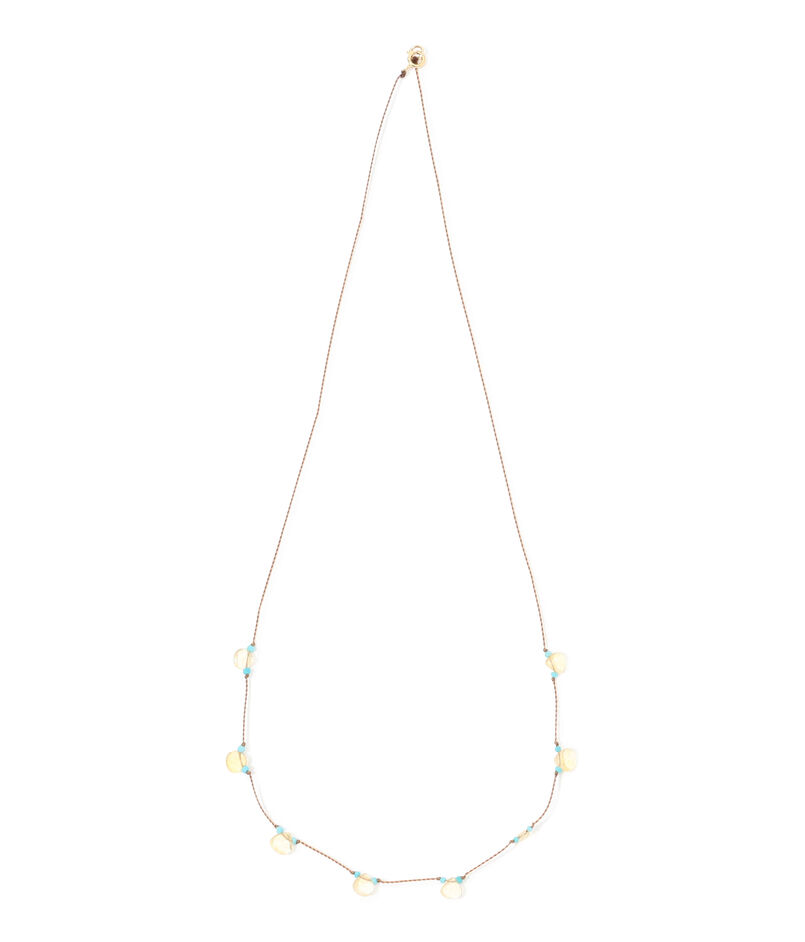 SEE REAL FLOWERS CITRINE PETAL ネックレス