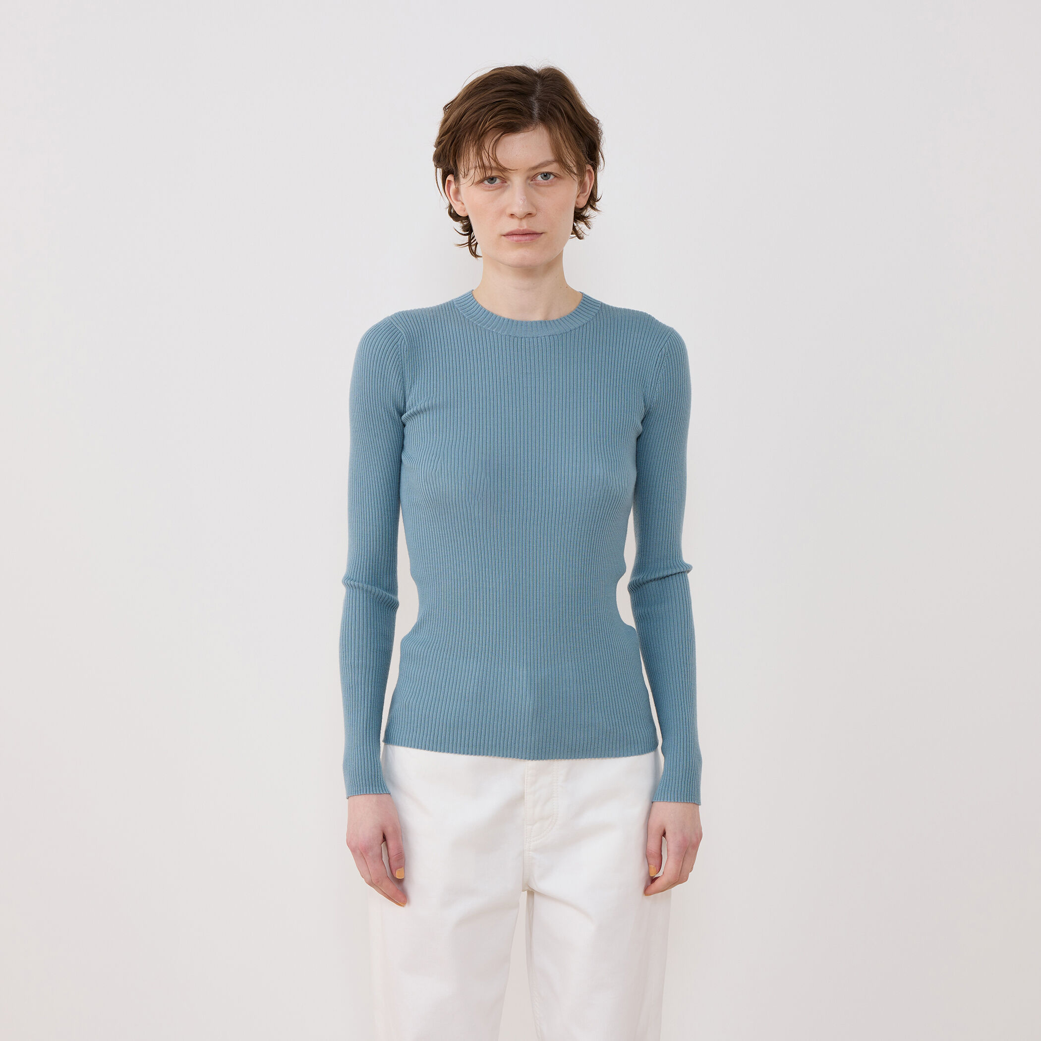 プルミエールウールリブ クルーネックプルオーバー｜トゥモローランド