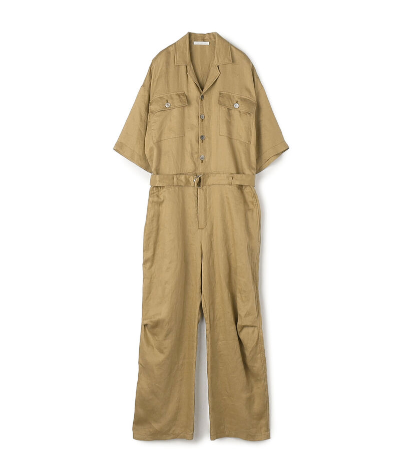 ラミーサテン ベルテッドジャンプスーツ