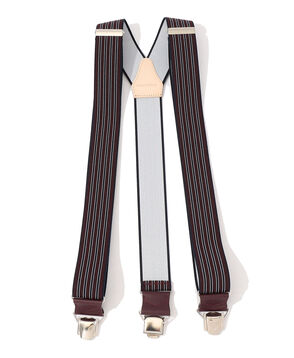 MAISON et VOYAGE Y字クリップ ストライプサスペンダー