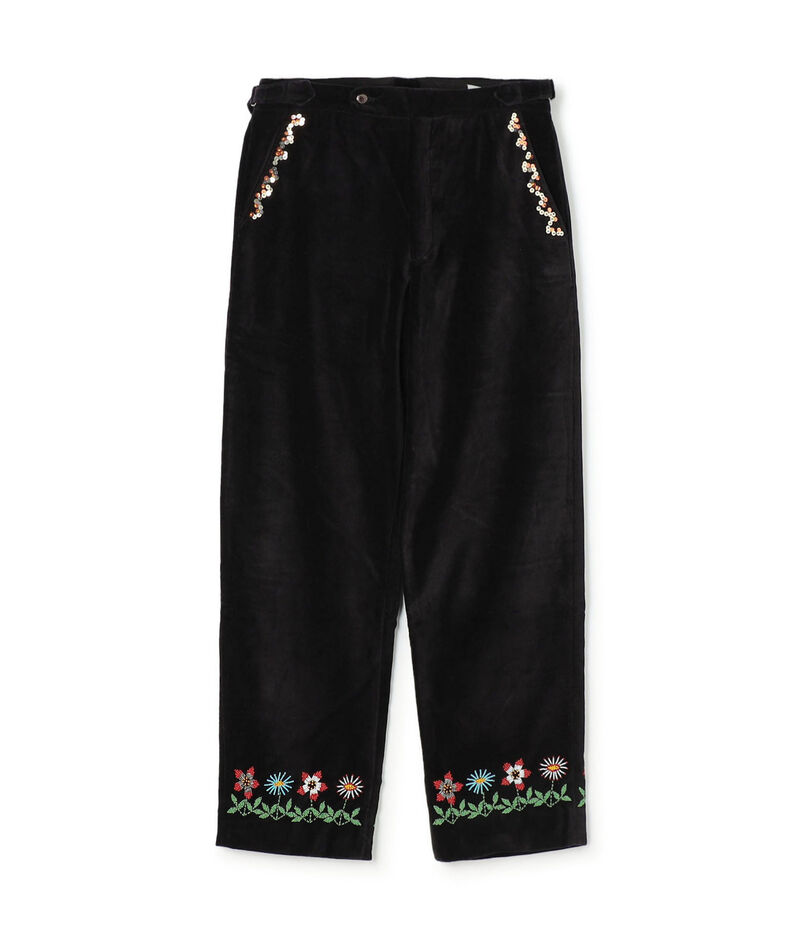 BODE BEADED GARDEN VINE TROUSERS