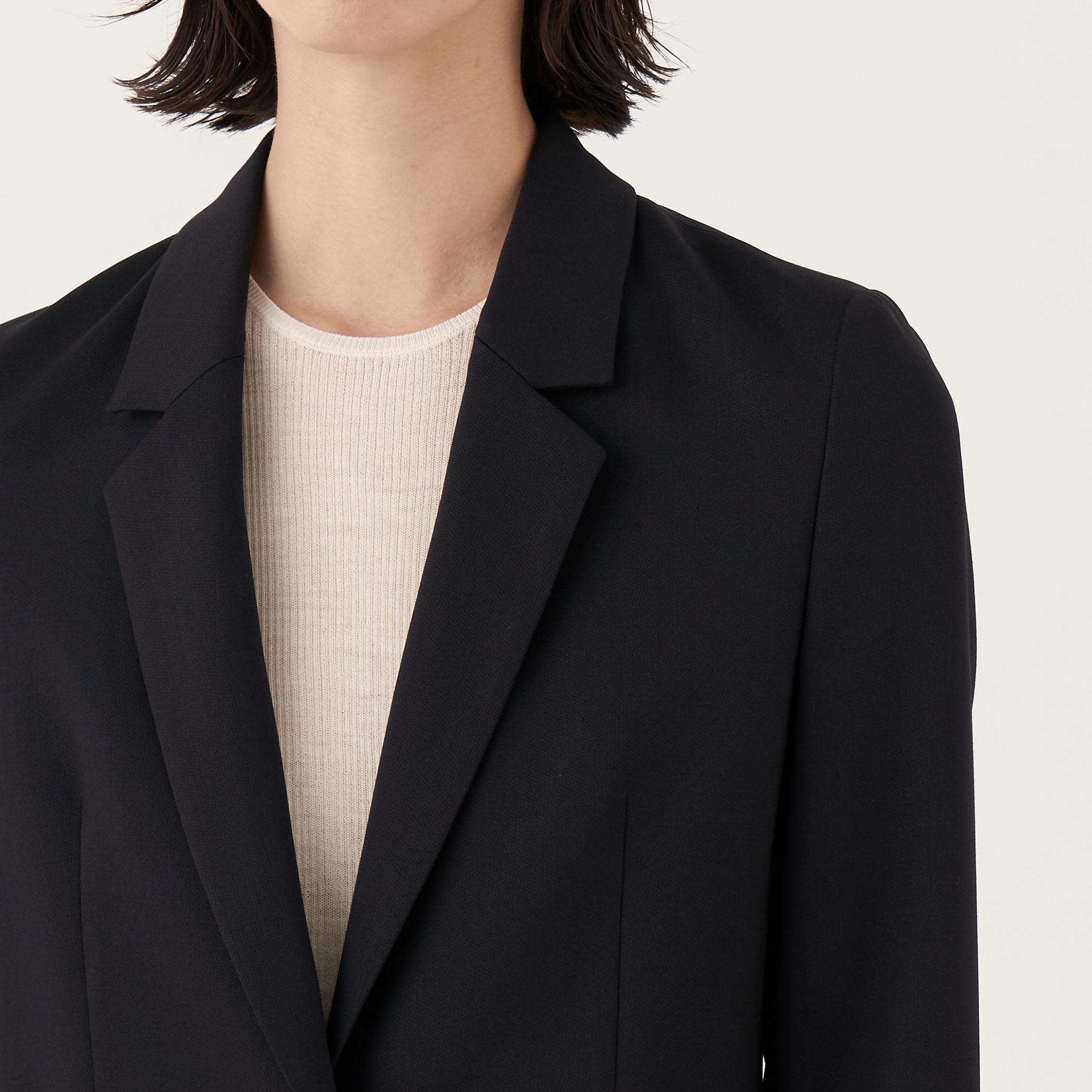 □ポリエステルウールバラシャ ノッチドラペルジャケット