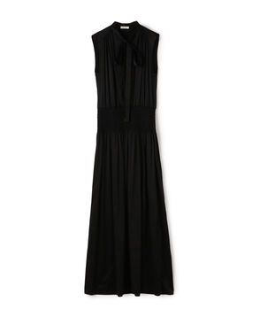 Silk stretch Satin smocked Gathered Dresses