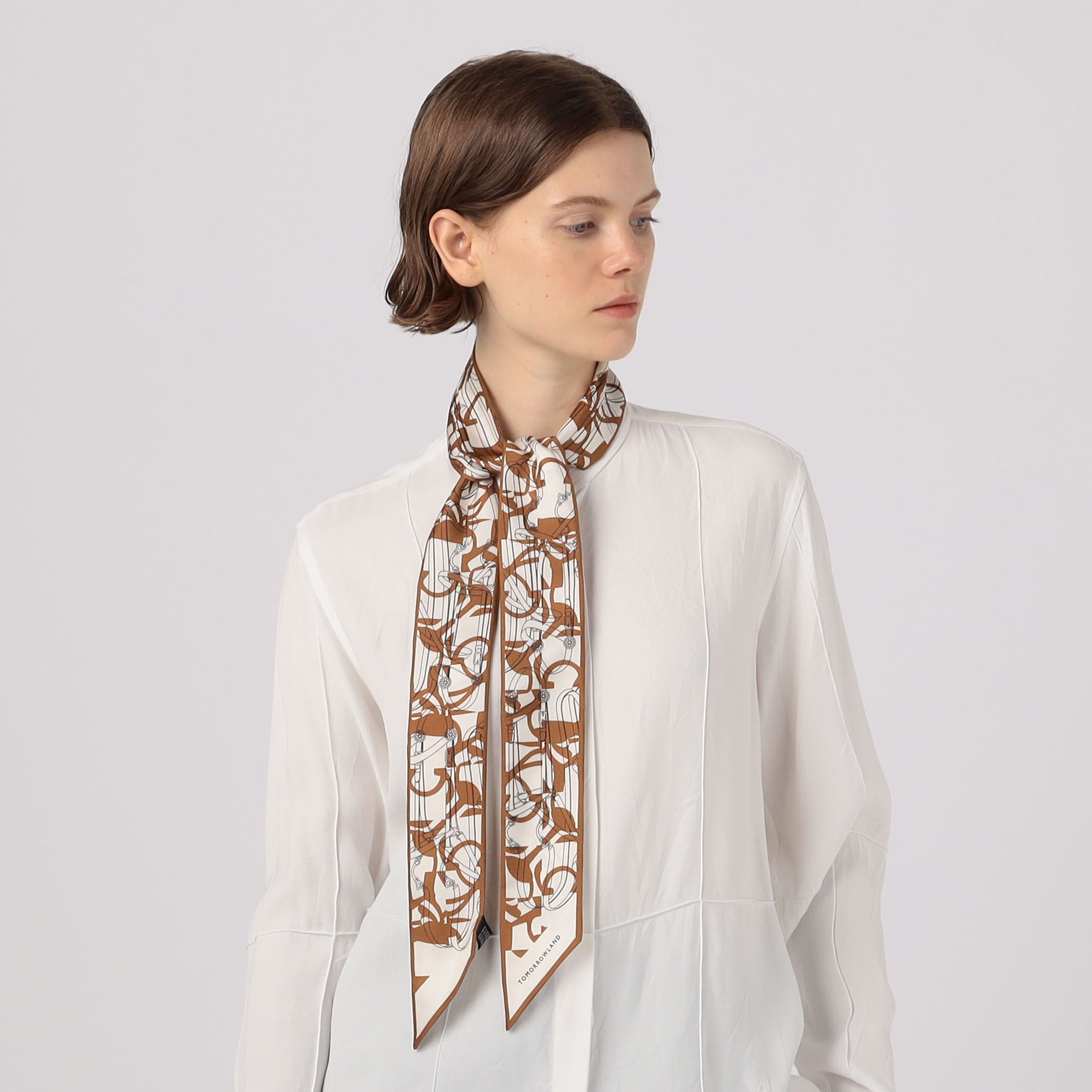 Atelier TOMORROWLAND BIT MOTIF BANDEAU シルクスカーフ