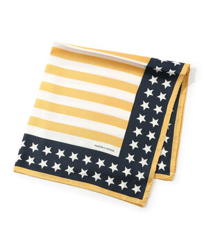 MAISON et VOYAGE シルクツイル スターフラッグモチーフ スカーフ