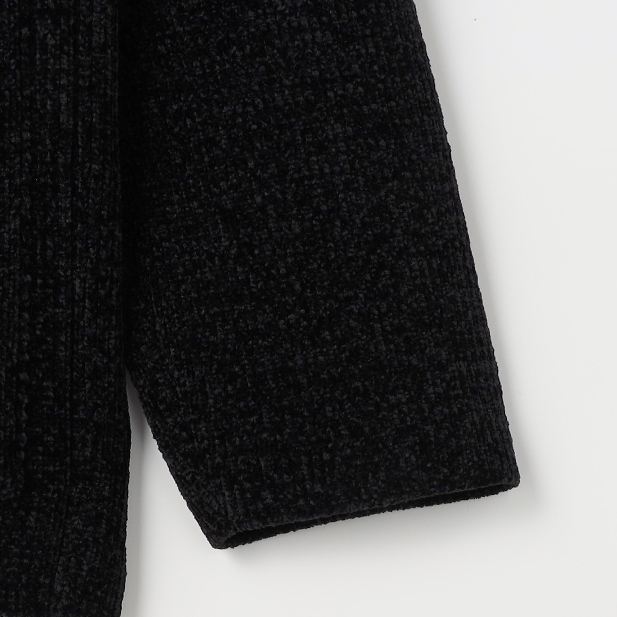 ポリエステルシェニールヤーン ダブルブレステッドニットジャケット