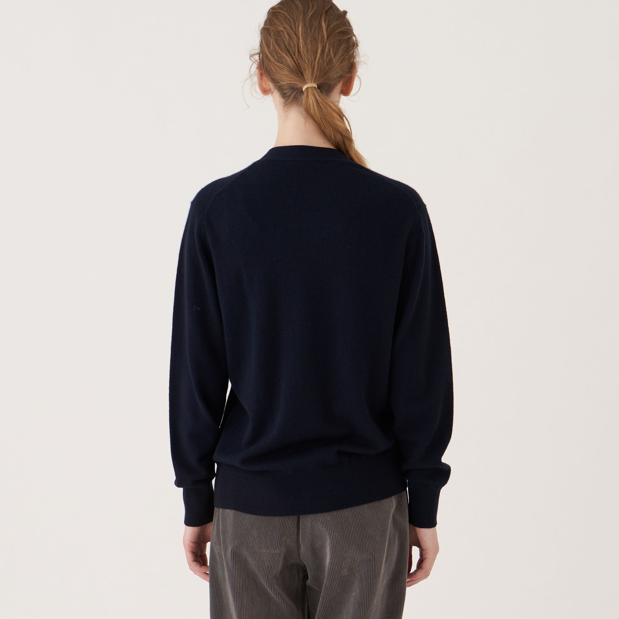 新品未使用 Caledoniaスコットランドカシミヤ100% el alto】カシミヤ100％ ラグランモックネック クラッシュカラー