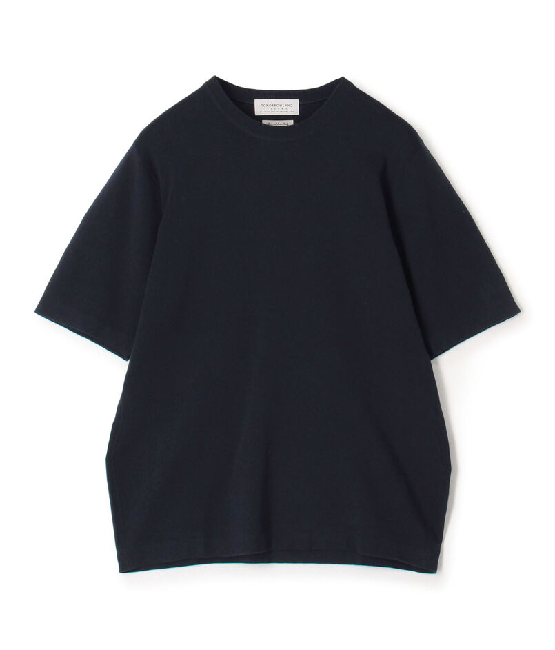 TOMORROWLAND tricot シーアイランドコットン ハーフスリーブクルーネックニット