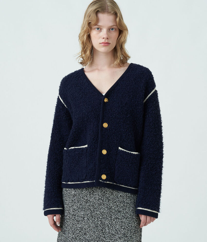 ムートン Vネックカーディガン｜トゥモローランド 公式通販 