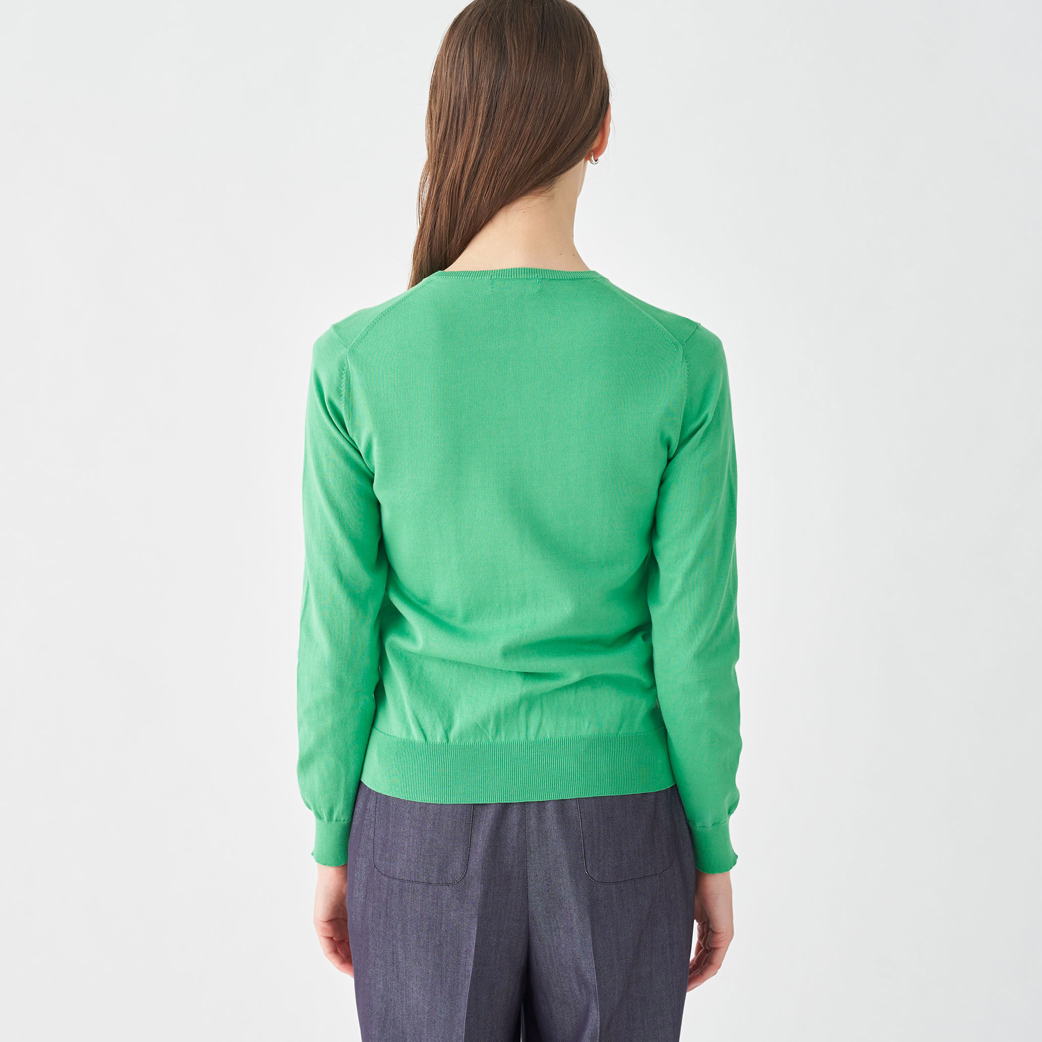 ハイゲージコットン クルーネックカーディガン｜トゥモローランド 公式通販