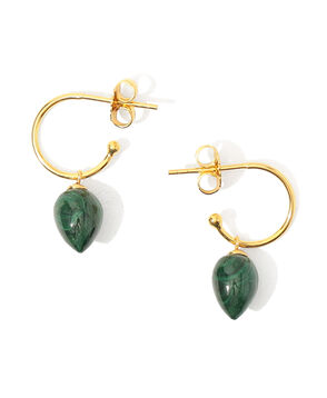 mounir malachite ピアス