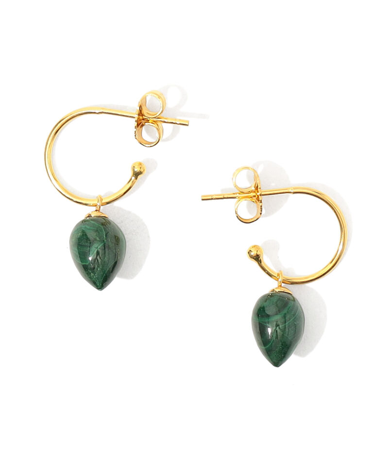 mounir malachite ピアス