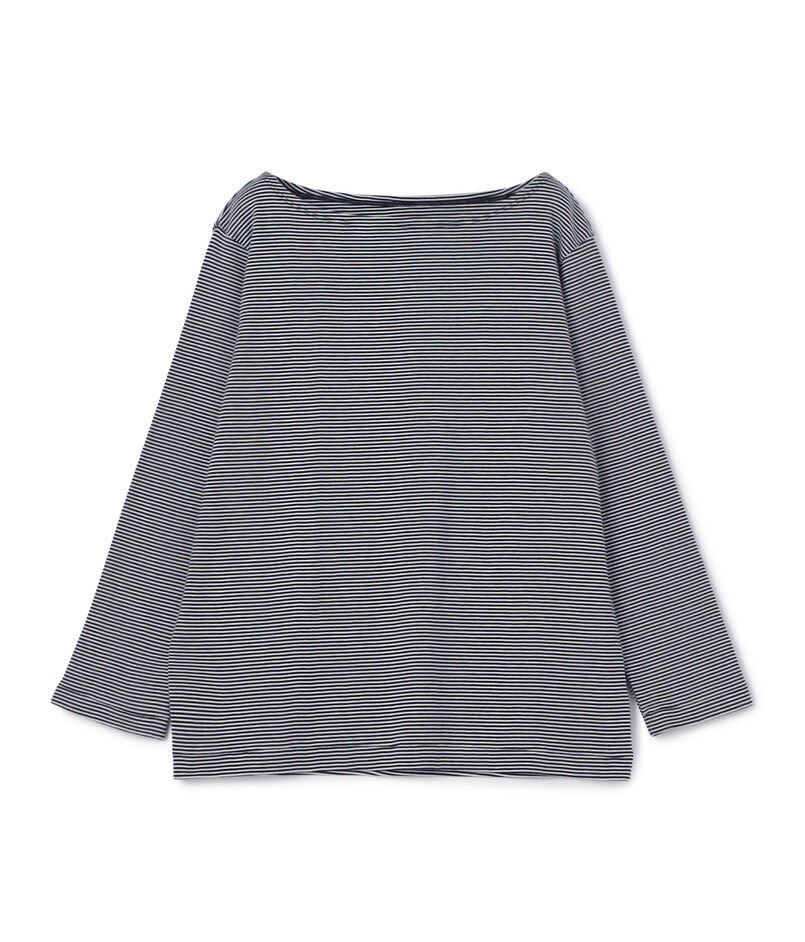 ソフトジャージーリブ ボートネックプルオーバー