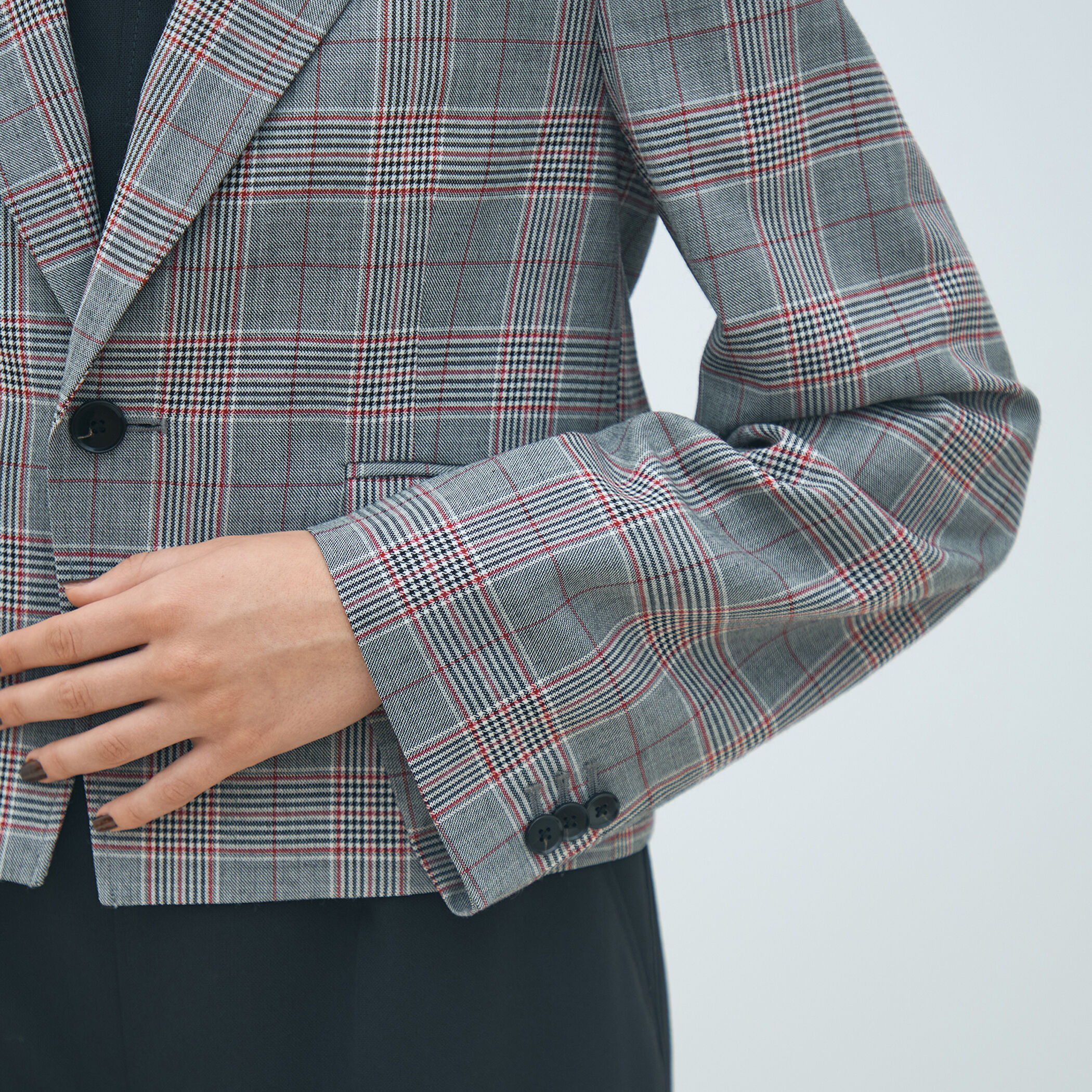 ライトウールチェックシングルブレストジャケット｜トゥモローランド