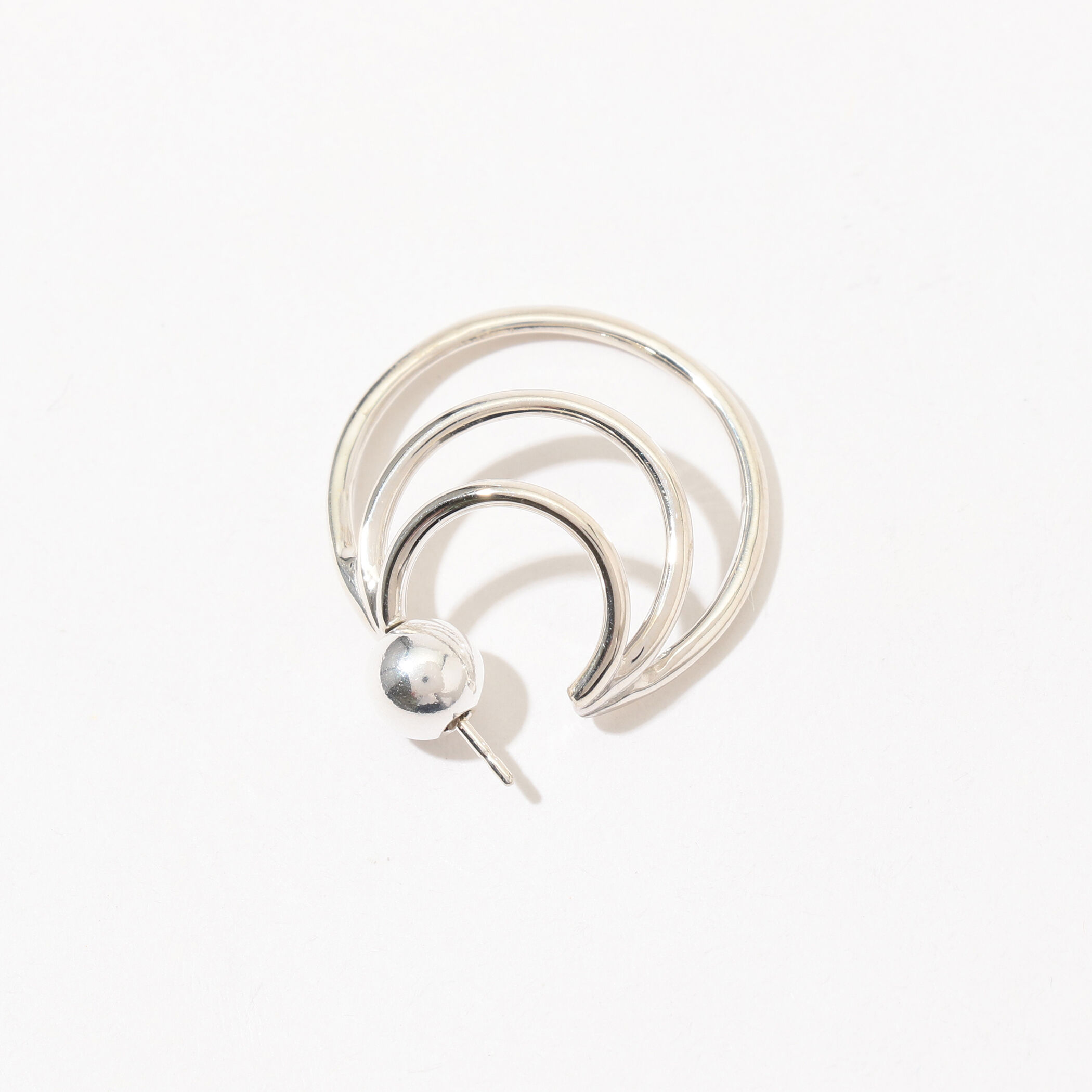 SOPHIE BUHAI シルバー トリプルレイヤードフープピアス