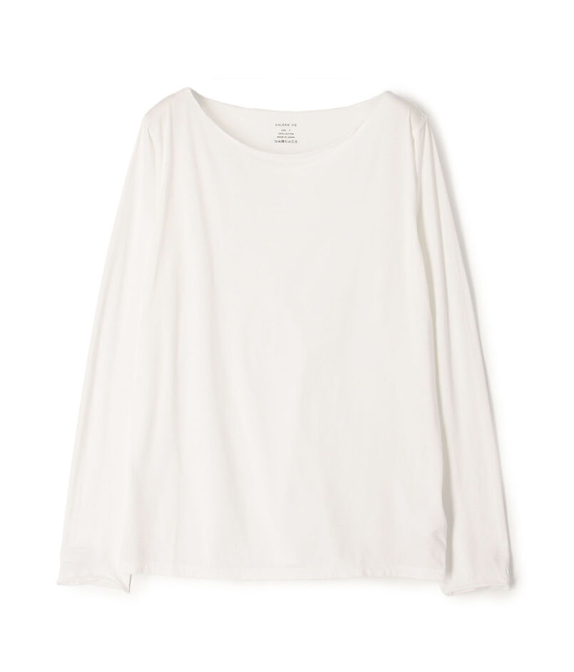 スムージーコットン ボートネックプルオーバー