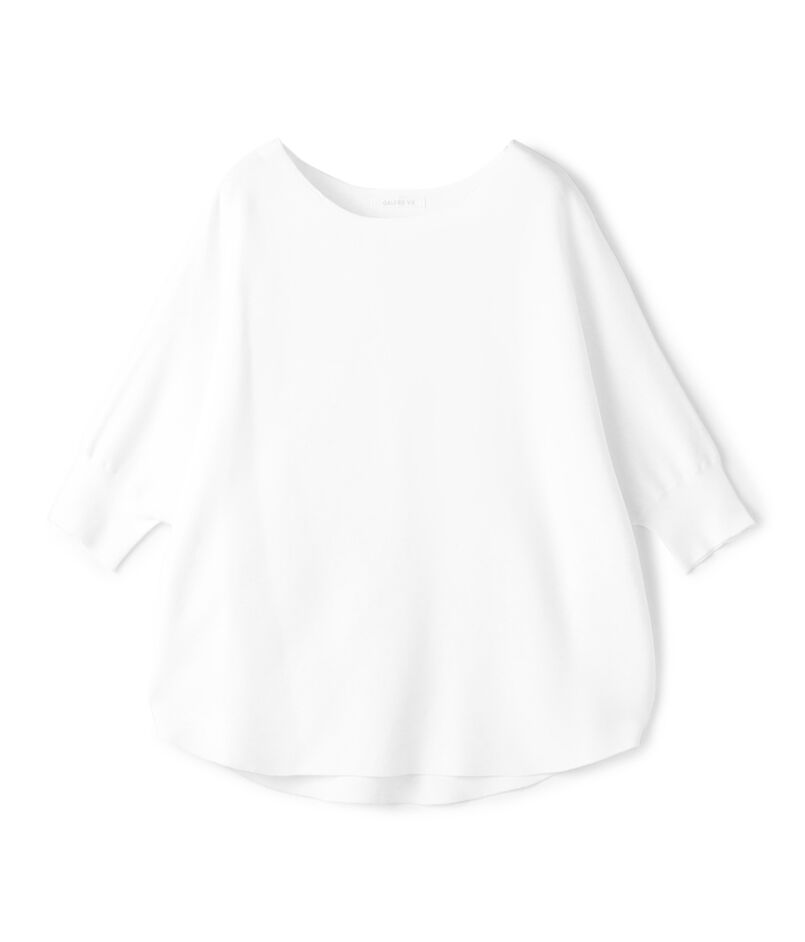 クレープガーター ドルマンハーフスリーブ プルオーバー