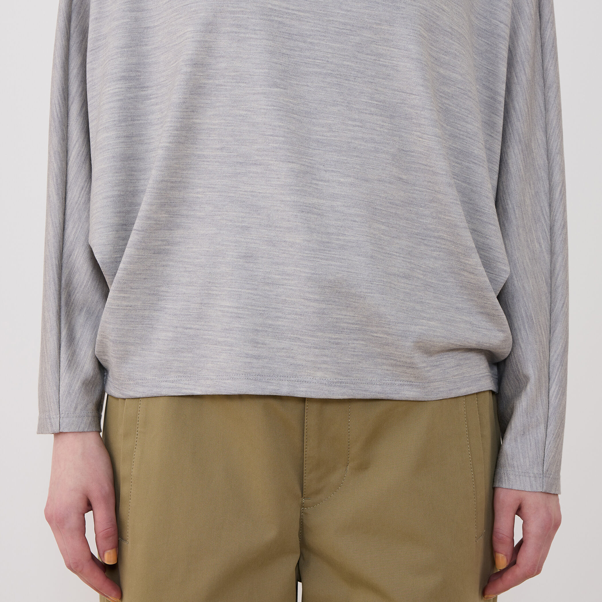 ◆23AW 美品 ビアズリー 圧縮ジャージープルオーバードルマンスリーブ ウォッシャブルウールジャージー ドルマンスリーブプルオーバー