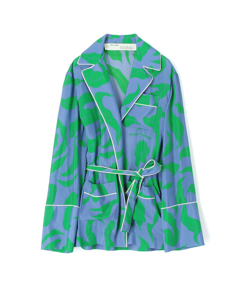 Off-White LEAVES ILLUSION PAJAMAS レーヨンシルク パジャマシャツジャケット