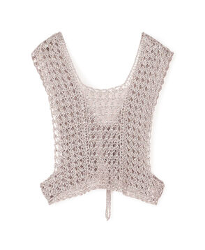 メタリッククロシェ フロンタブルベスト