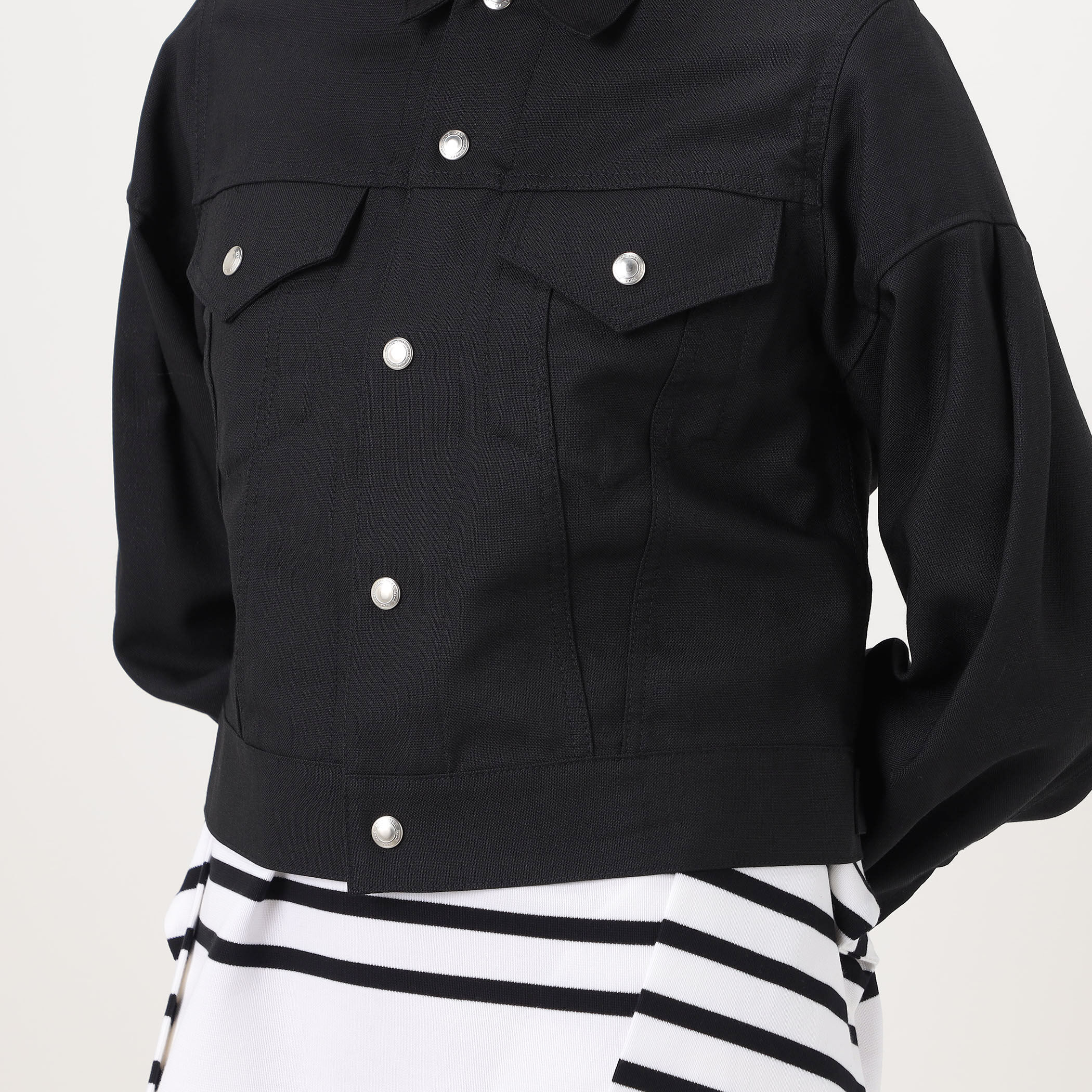 HYKE OXFORD BALLOON SLEEVE JACKET バルーンスリーブジャケット