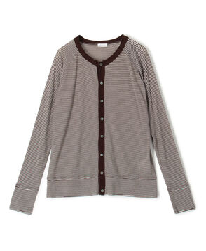 ガーゼフライスジャージー クルーネックカーディガン