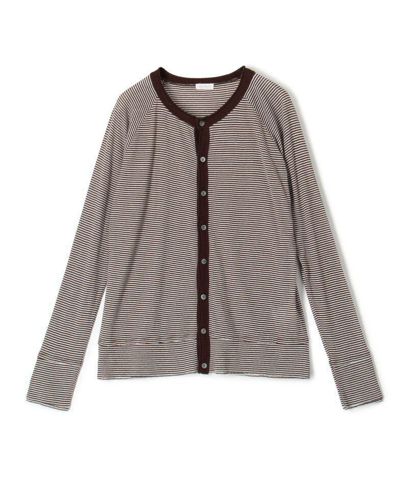 ガーゼフライスジャージー クルーネックカーディガン