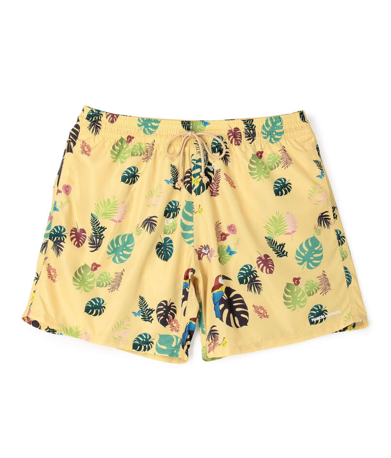 ポリエステル トロピカルプリント スイムショーツ