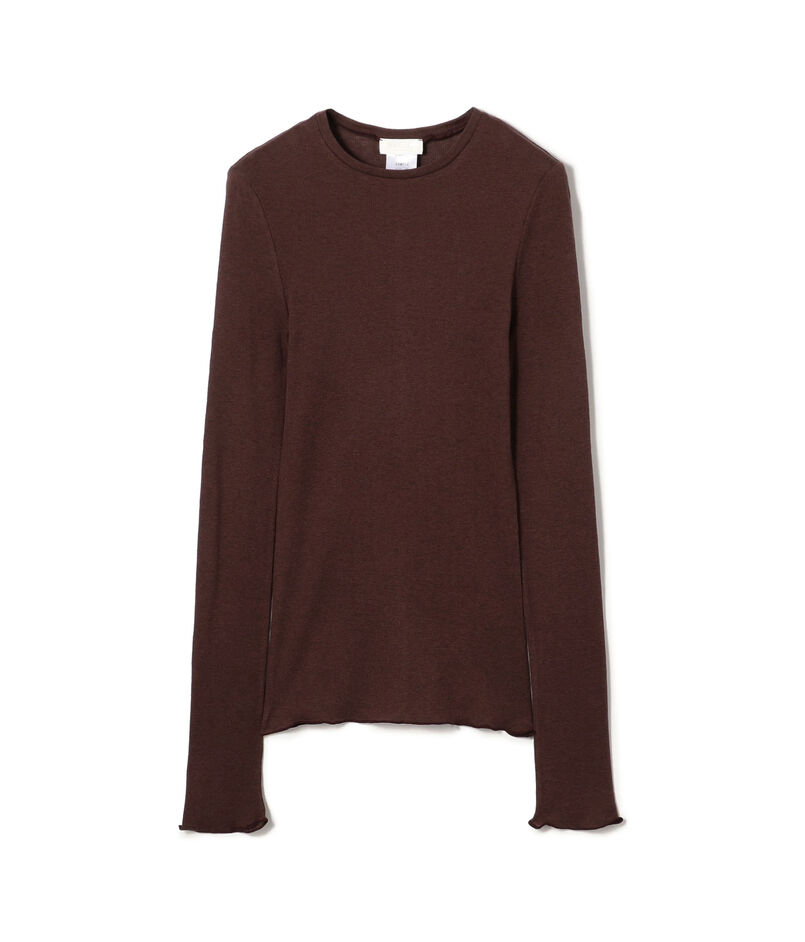 コットンシルクリブ クルーネックプルオーバー