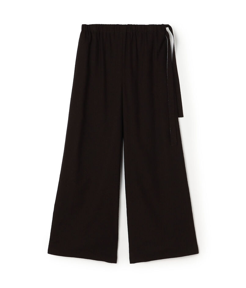 リネンコットンブークレ ドローストリングパンツ