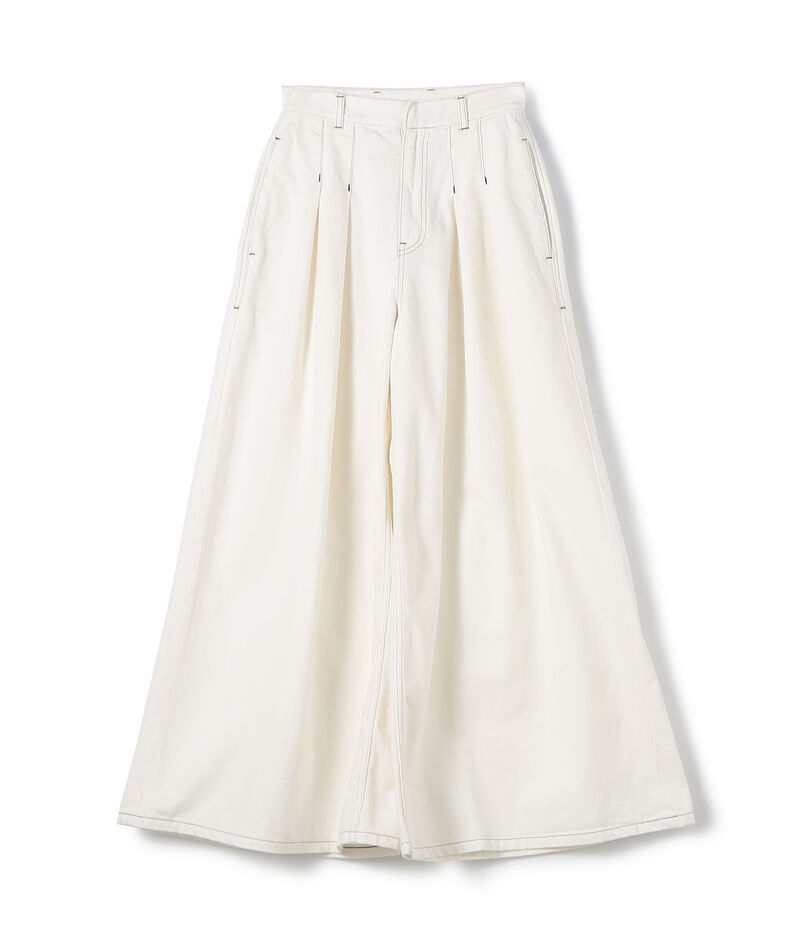 LIVINGTONE DOLK3 - Wide leg pants コットン ワイドパンツ